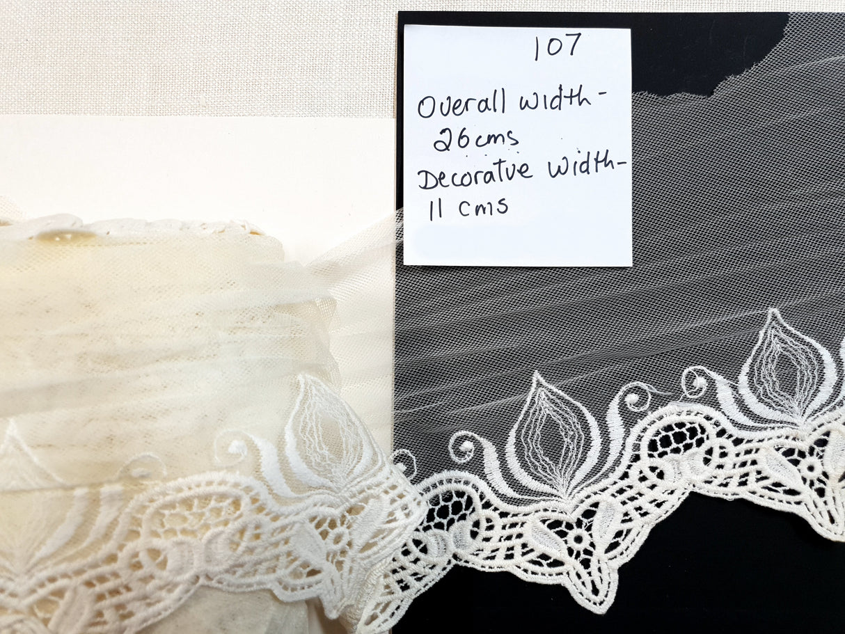 Lace Trim Pack - 107 - White - 1 Meter