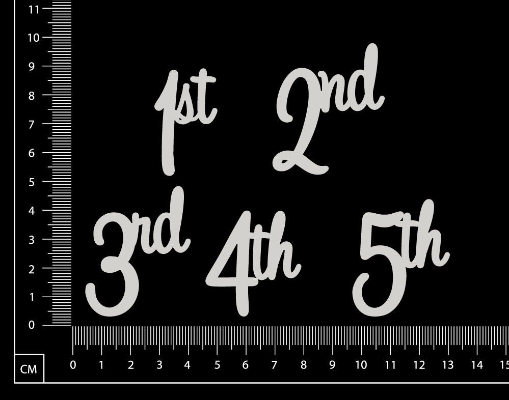 1st 2nd 3rd 4th 5th Set - White Chipboard