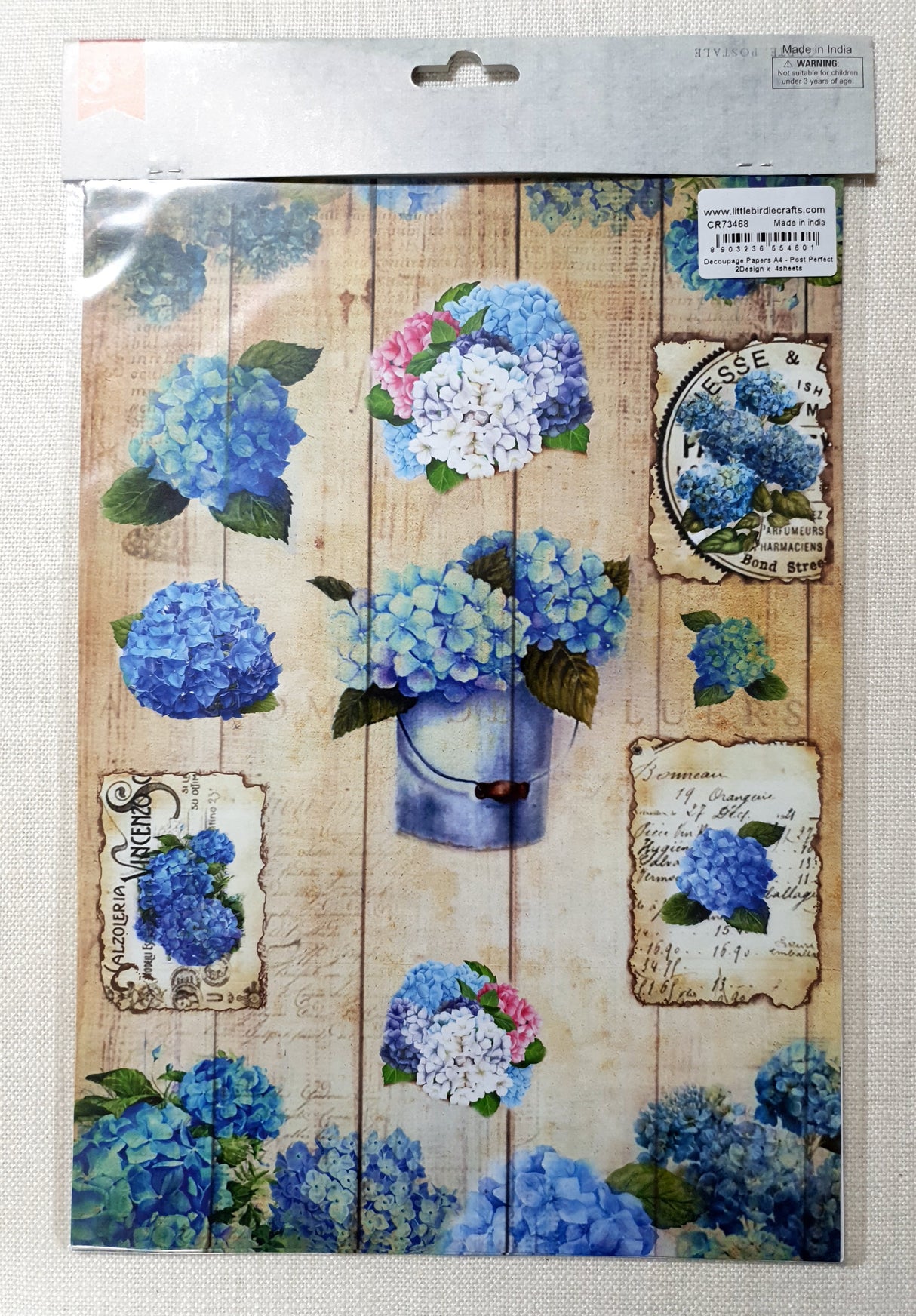 Decoupage Paper - A4 size - 4 sheets - (DP-1009) - Post Perfect