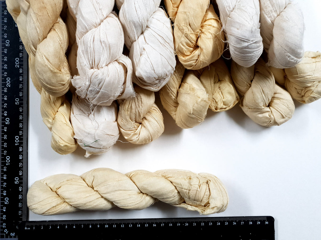 Reclaimed Sari Cotton Ribbon - Hank
