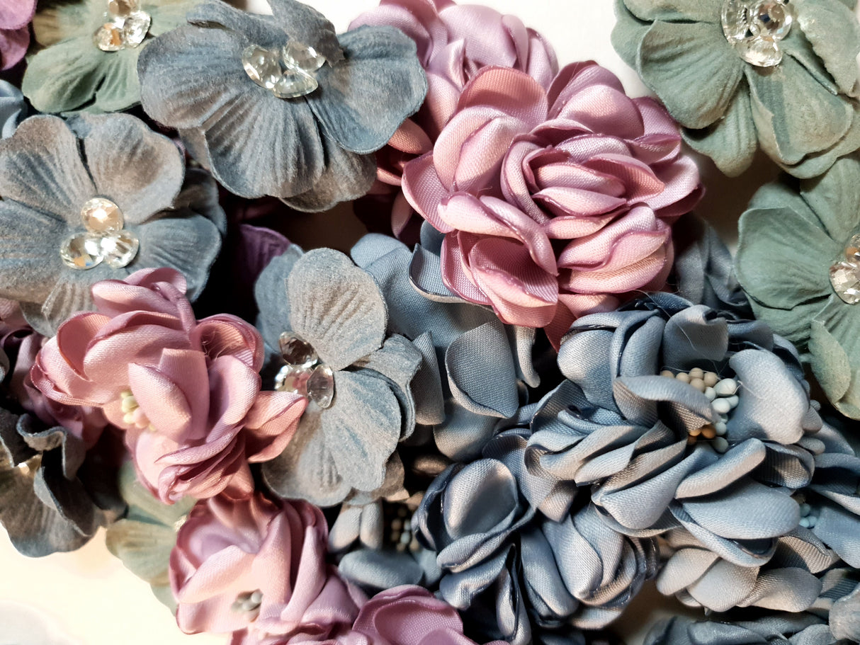 Assorted Fabric Flowers - WB