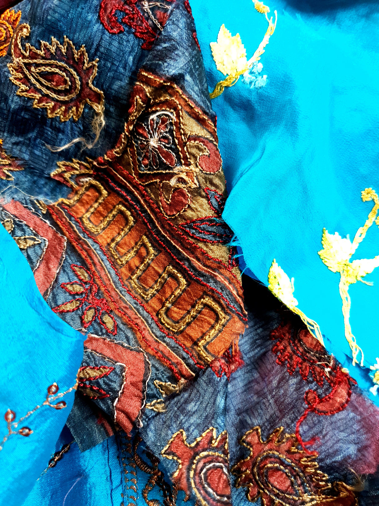 Reclaimed Sari Silk Ribbon - Embellished Rolls