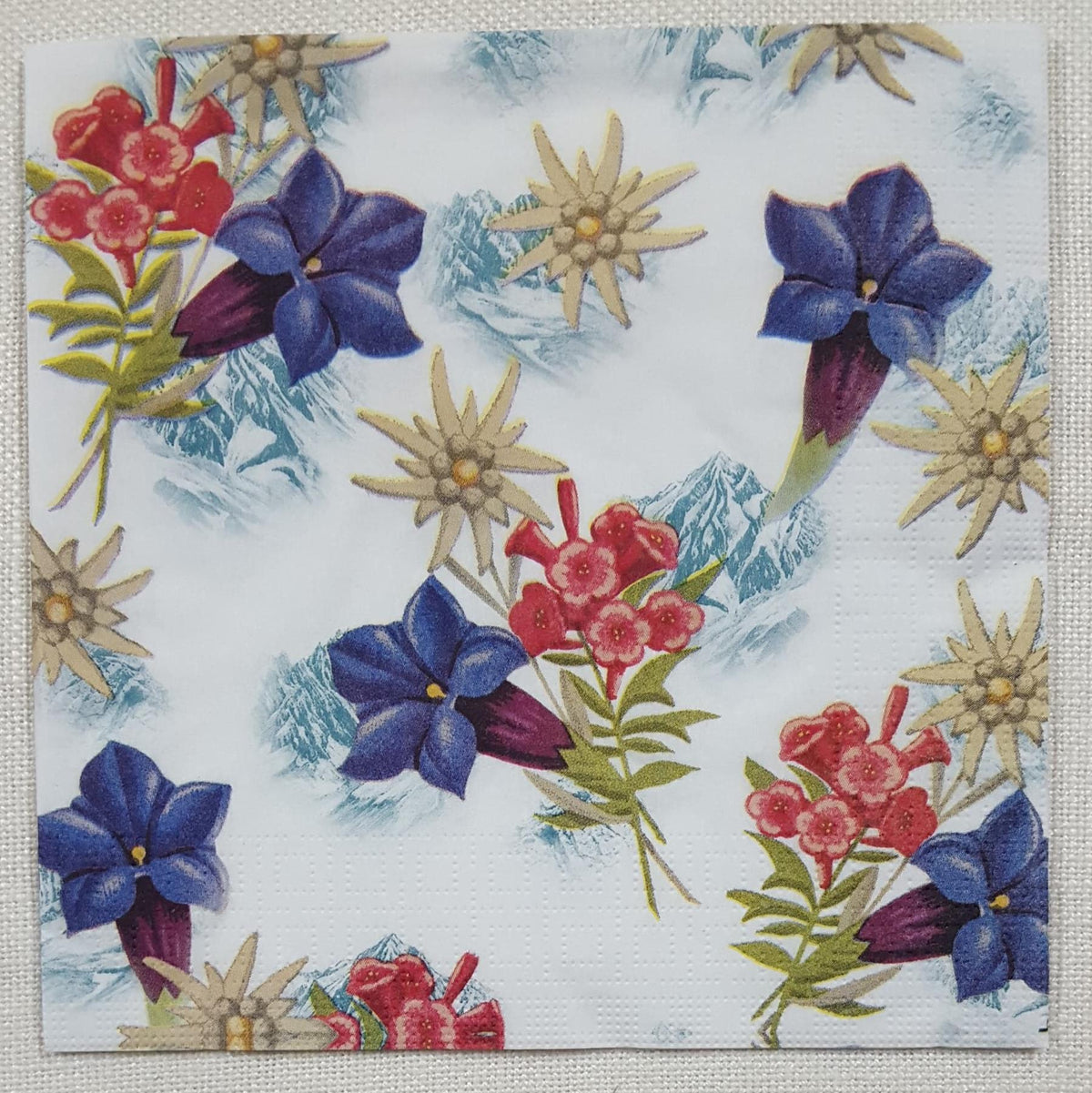 Decoupage Napkin - (DN-8172) - Alpine Flowers