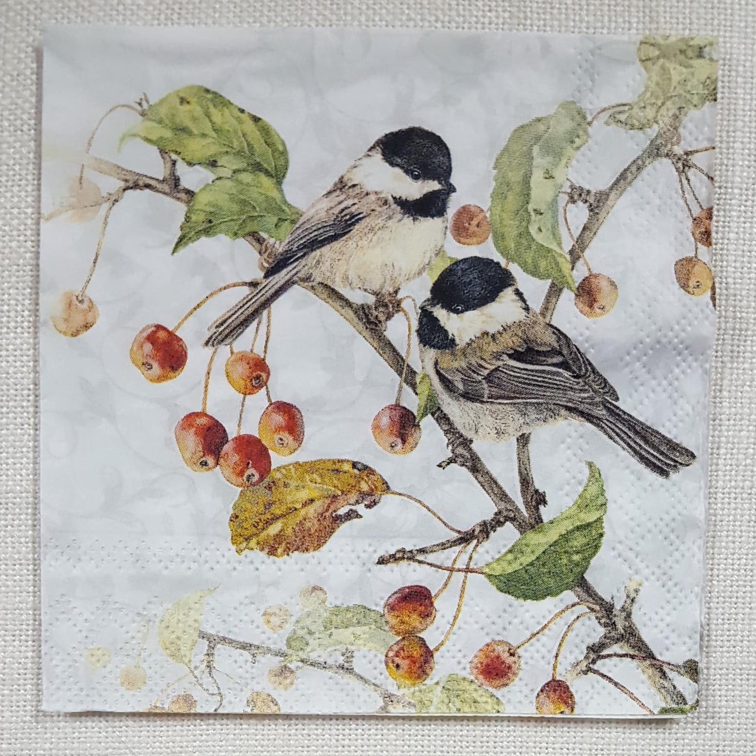Decoupage Napkin - (DN-8196) - Chickadee - Cocktail