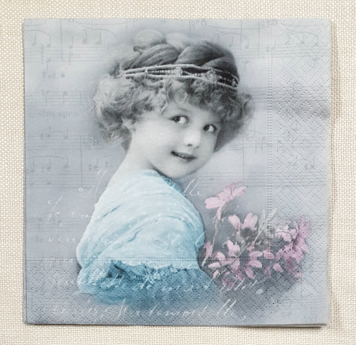 Decoupage Napkin - (DN-8245) - Turquoise Girl