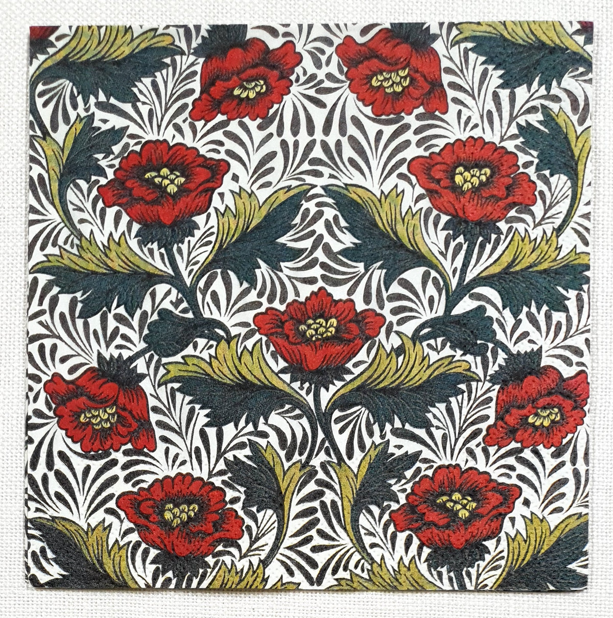 Decoupage Napkin - (DN-8507) - Peony - Cream