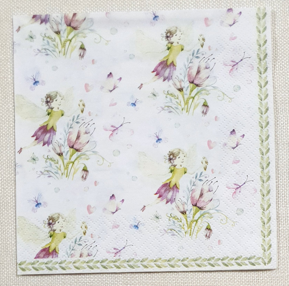 Decoupage Napkin - (DN-8661) - Elfes avec Papillons