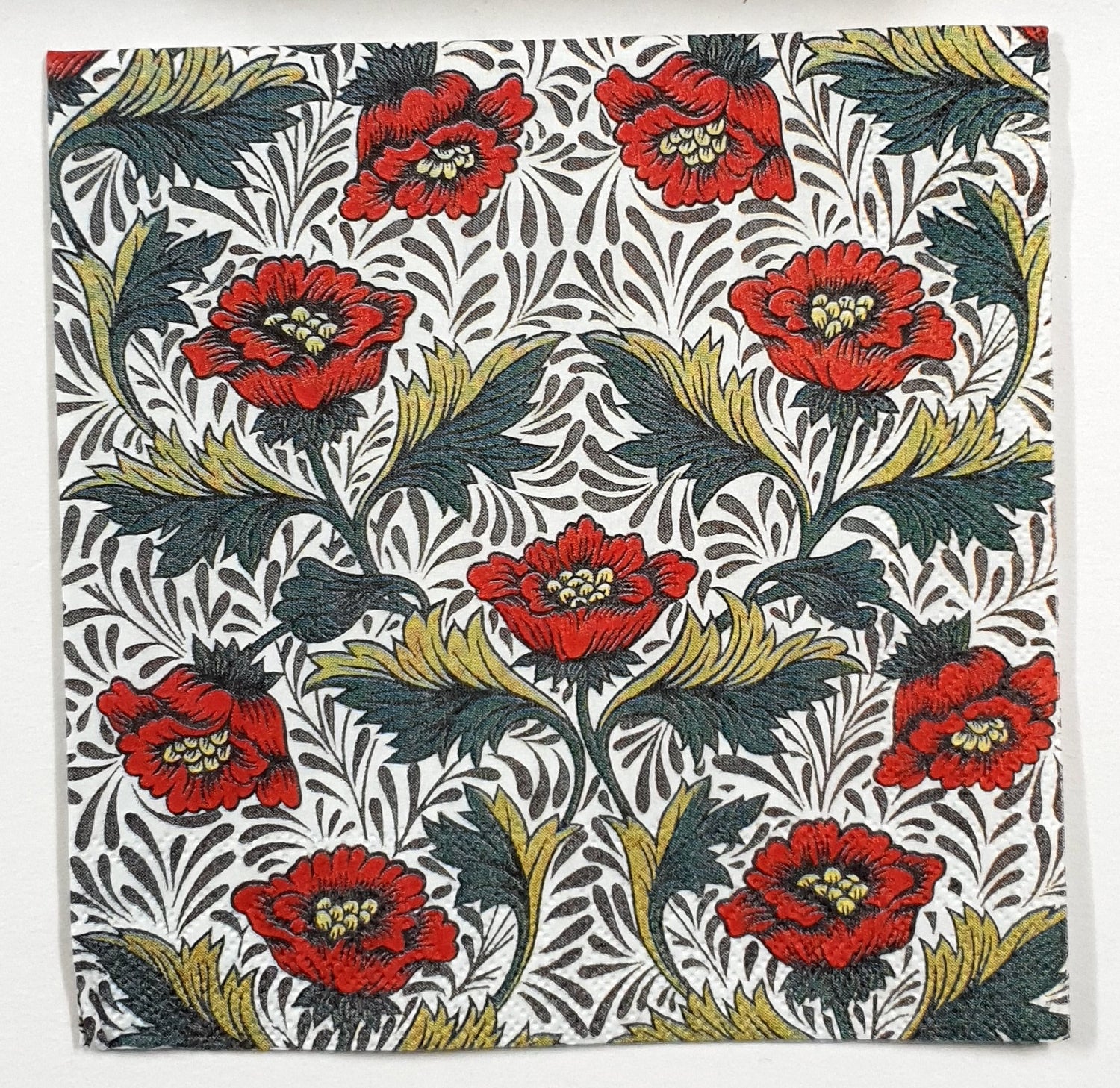 Decoupage Napkin - (DN-8804) - Peony - Cream - Cocktail