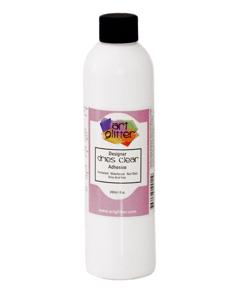 8 OZ (240mls) Art Glitter Glue - Designer Dries Clear Adhesive