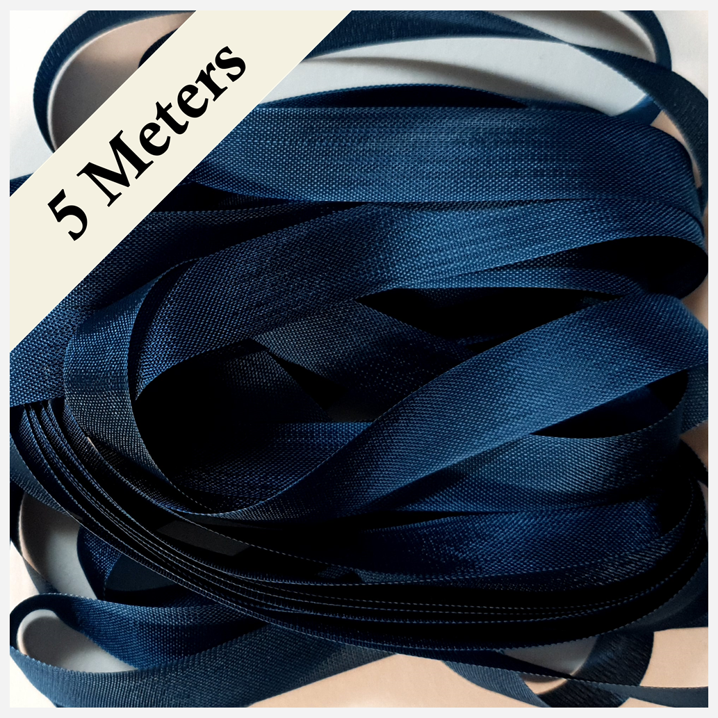 Seam Binding - AG - Deepwater Blue Darkest Teal  - 5 meters