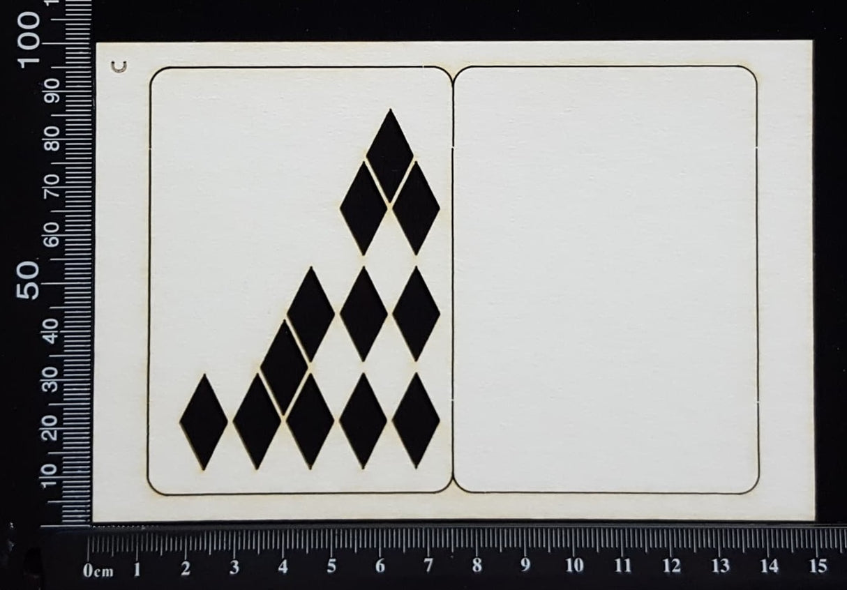 ATC - C - Diamonds - Layering Set - White Chipboard