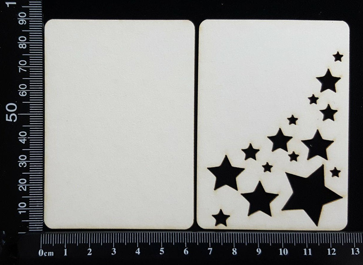 ATC - B - Stars - Layering Set - White Chipboard