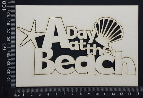 A Day at the Beach - White Chipboard