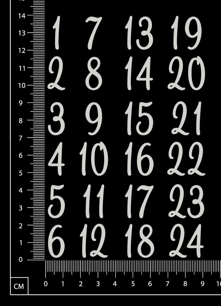 Advent Numbers - White Chipboard