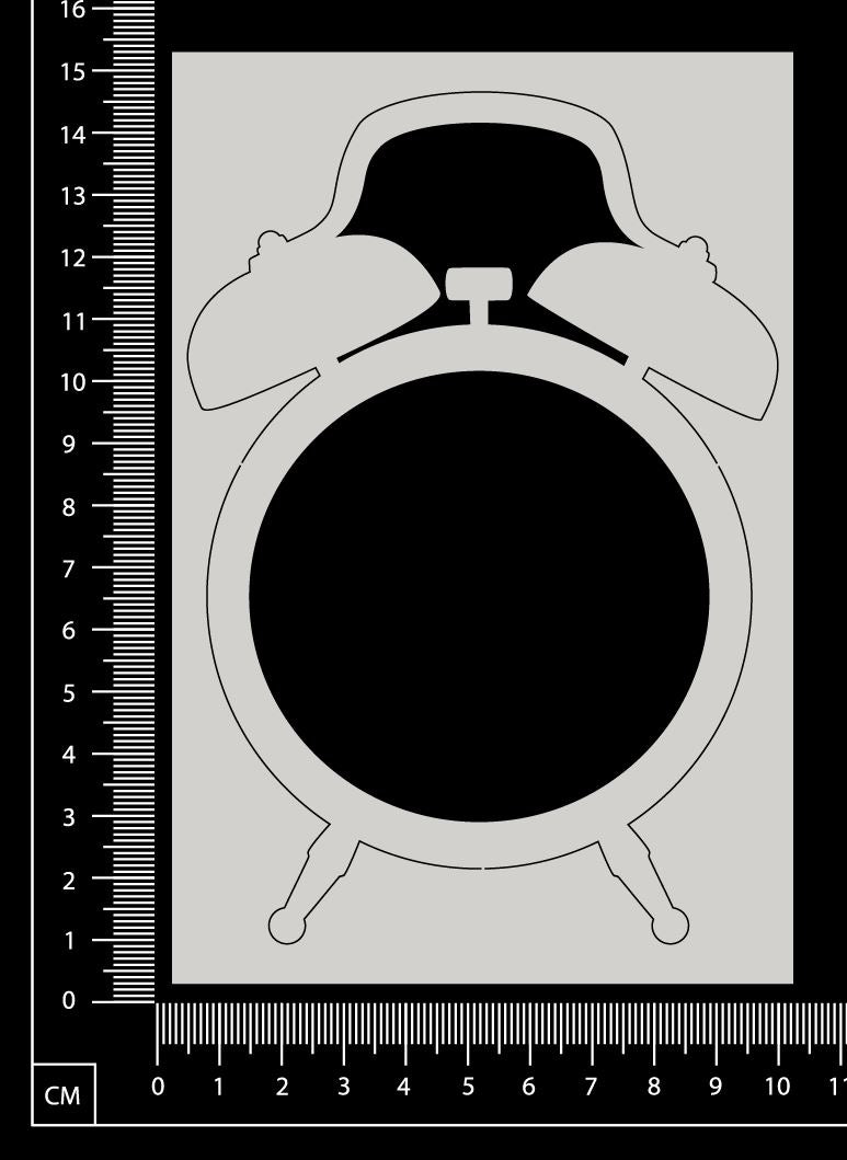 Alarm Clock Frame - C - White Chipboard