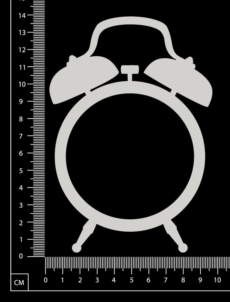 Alarm Clock Frame - C - White Chipboard