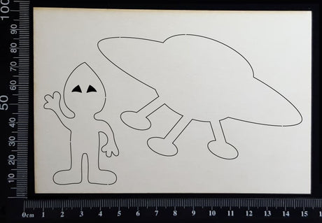 Alien Set - B - White Chipboard