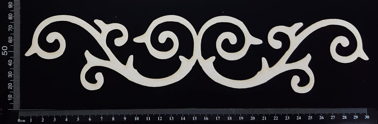 Amanda Border - A - Large - White Chipboard