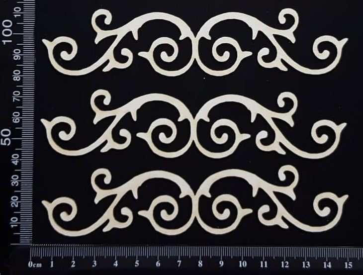 Amanda Border Set - B - Small - White Chipboard