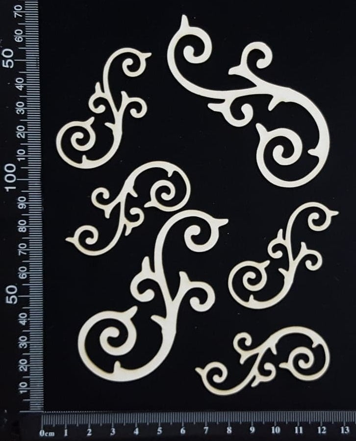 Amanda Flourishes - White Chipboard