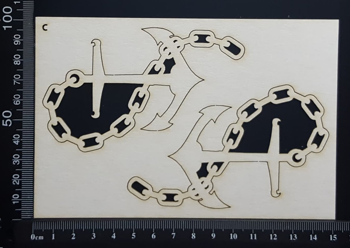 Anchors Set - C - White Chipboard