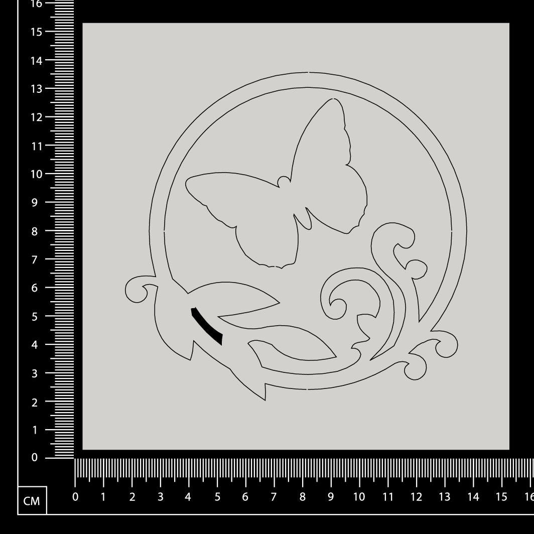 Annabelle Frame with Butterfly - White Chipboard