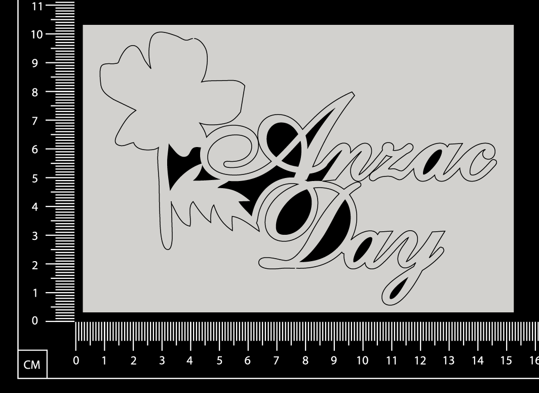 Anzac Day - C - White Chipboard