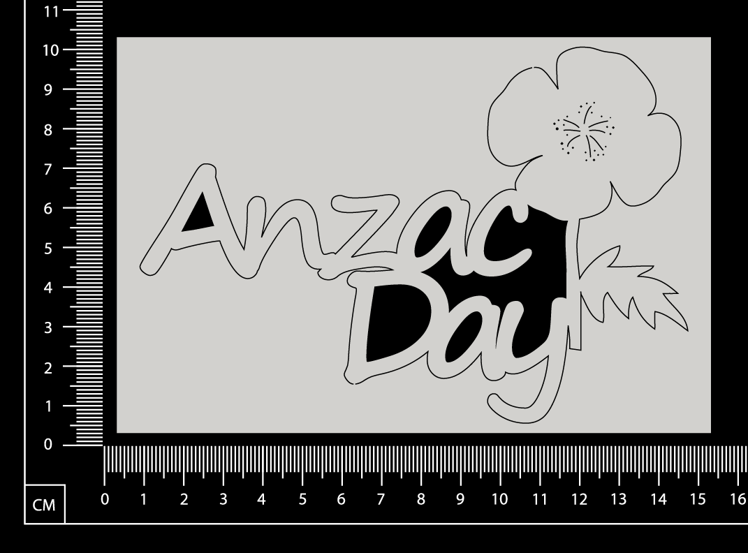 Anzac Day - D - White Chipboard