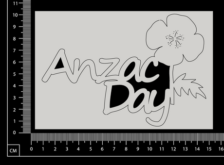 Anzac Day - D - White Chipboard