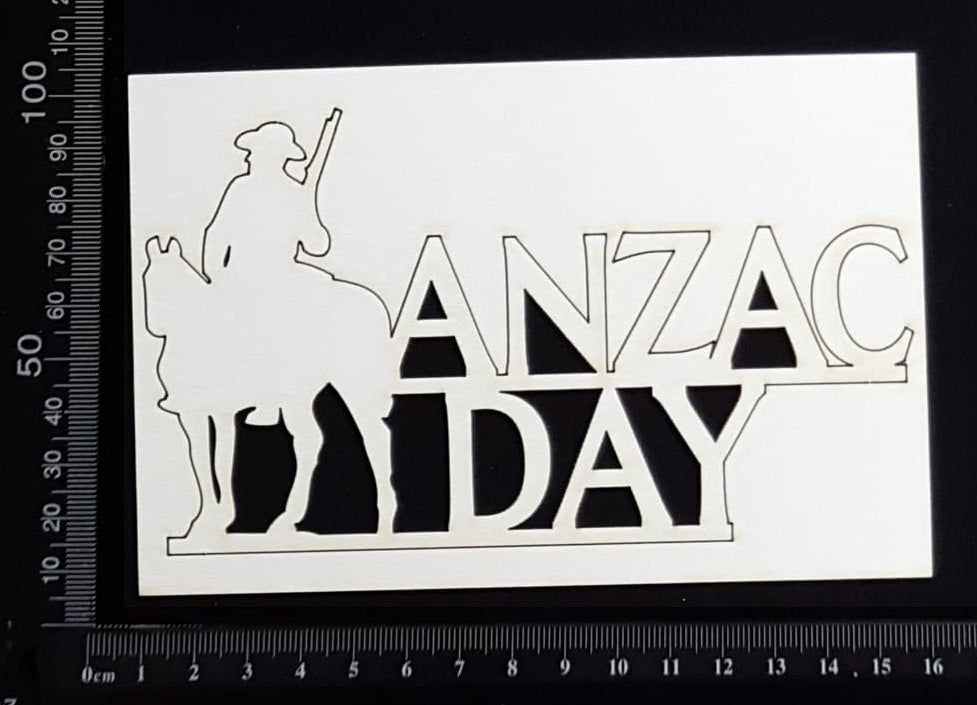 Anzac Day - A - White Chipboard