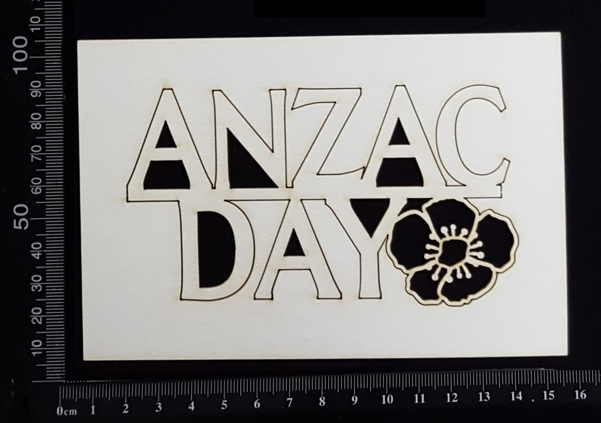 Anzac Day - B - White Chipboard