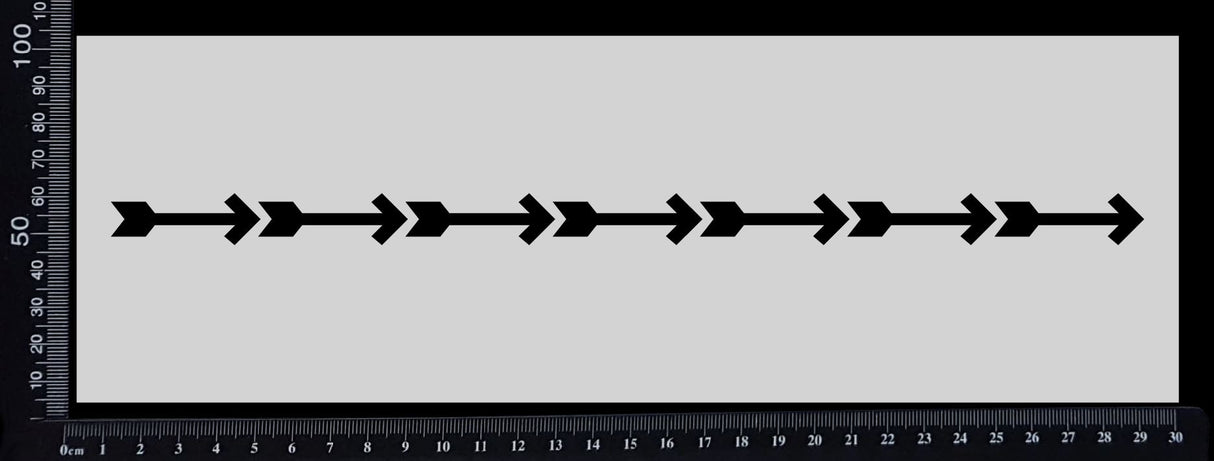 Arrow Border - Stencil - 100mm x 300mm