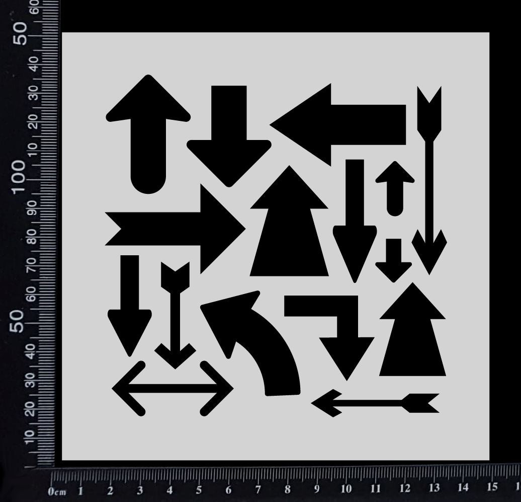 Arrows - B - Stencil - 150mm x 150mm