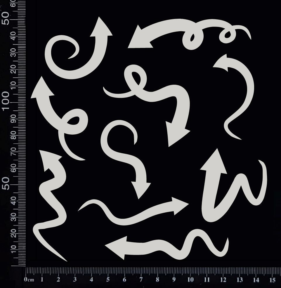 Arrows Set - A - White Chipboard