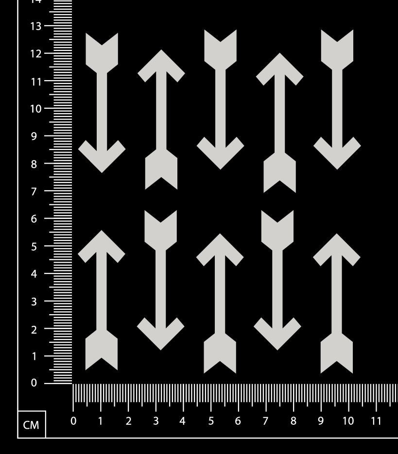 Arrows Set - B - White Chipboard