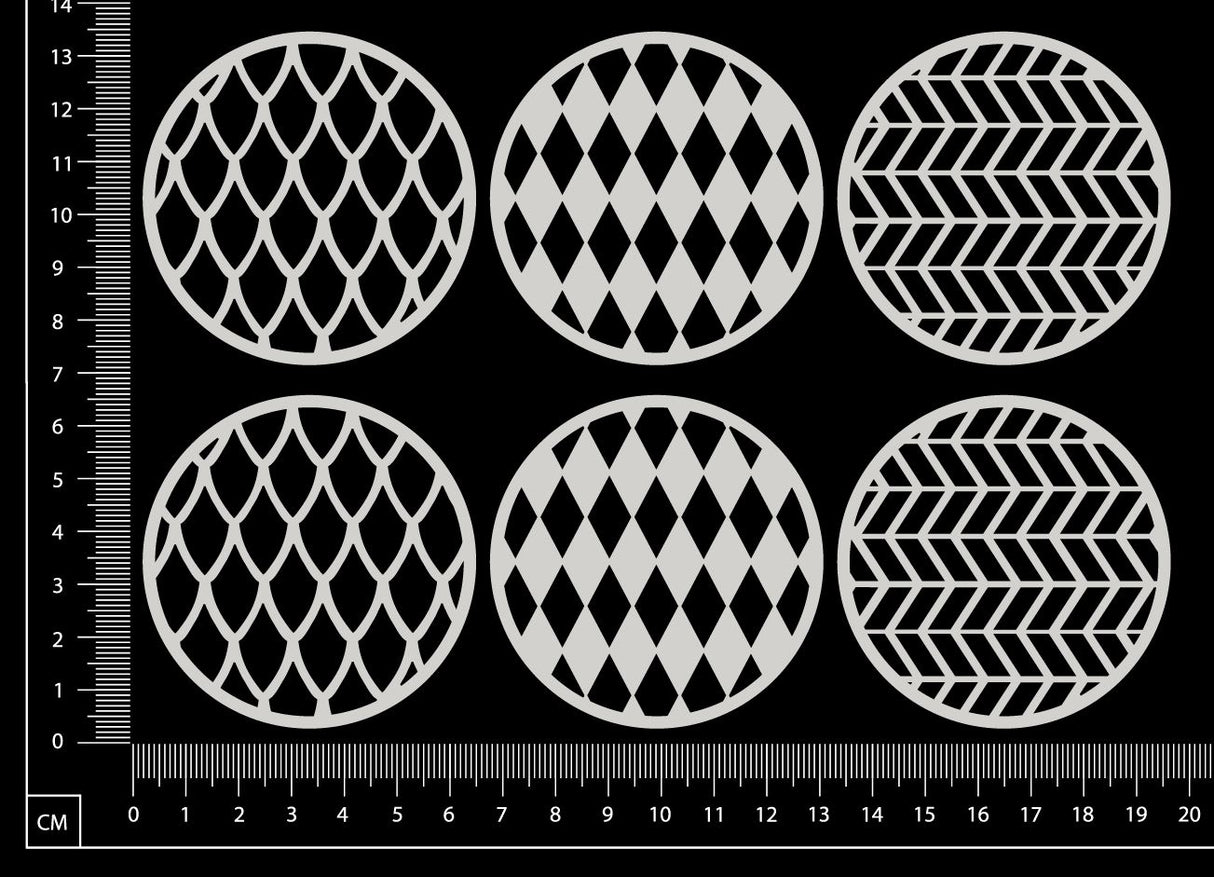 Artist Trading Coin Set - HB - White Chipboard