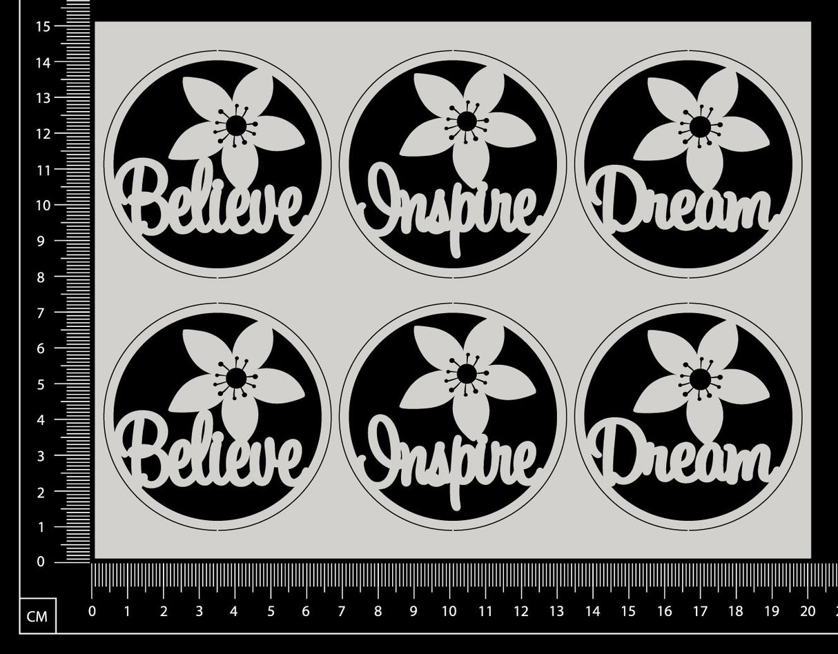 Artist Trading Coin Set - HF - White Chipboard