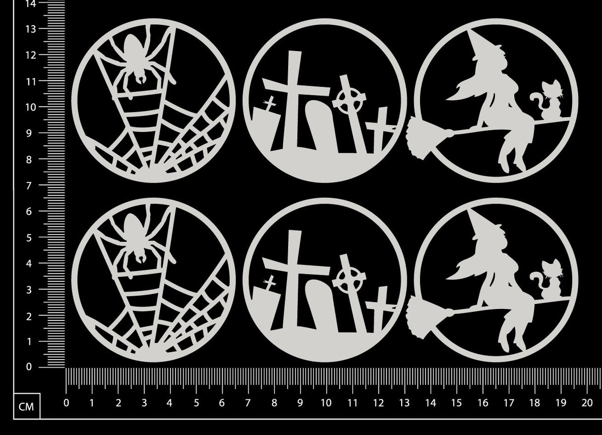 Artist Trading Coin Set - HH - White Chipboard