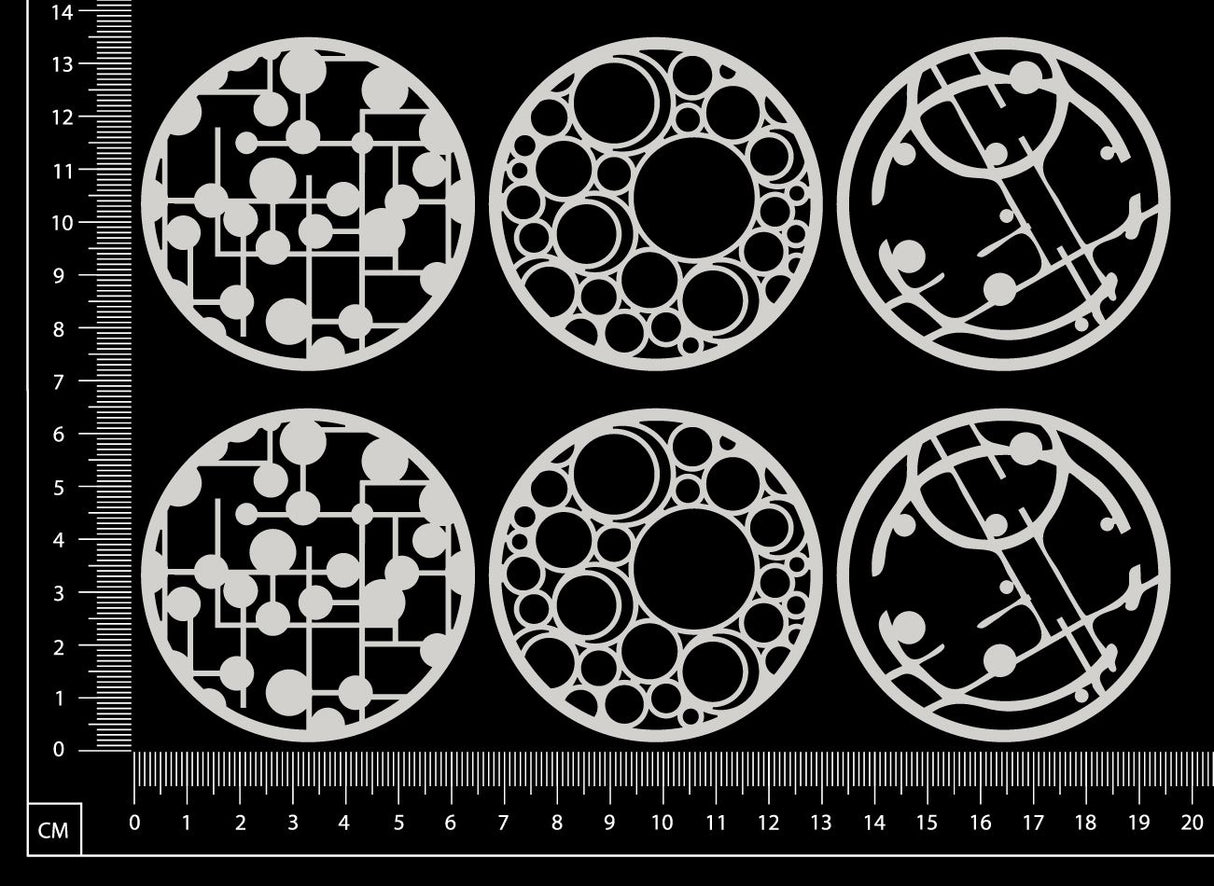 Artist Trading Coin Set - HJ - White Chipboard