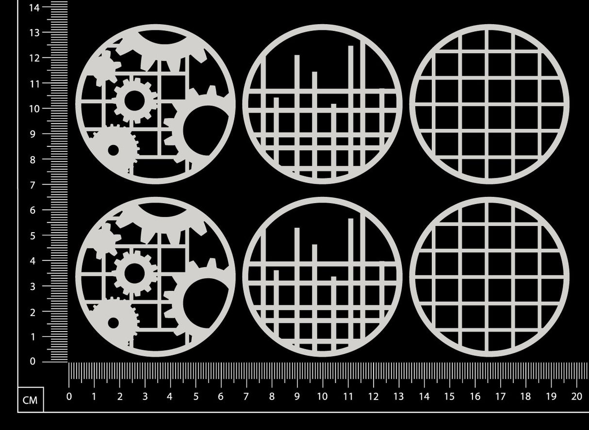 Artist Trading Coin Set - HL - White Chipboard