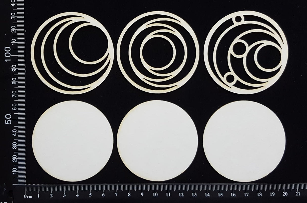 Artist Trading Coin Set - AQ - White Chipboard