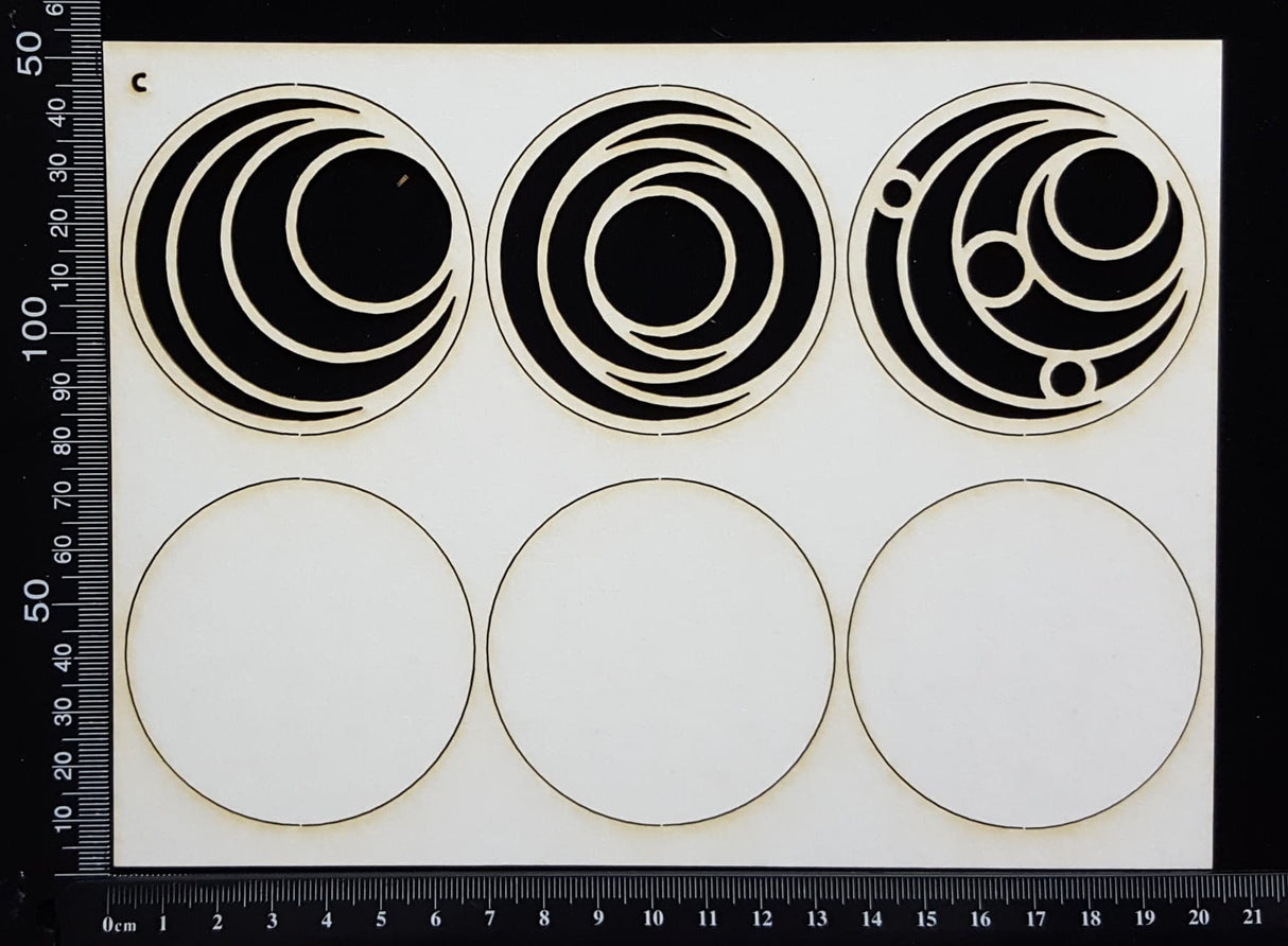 Artist Trading Coin Set - AQ - White Chipboard