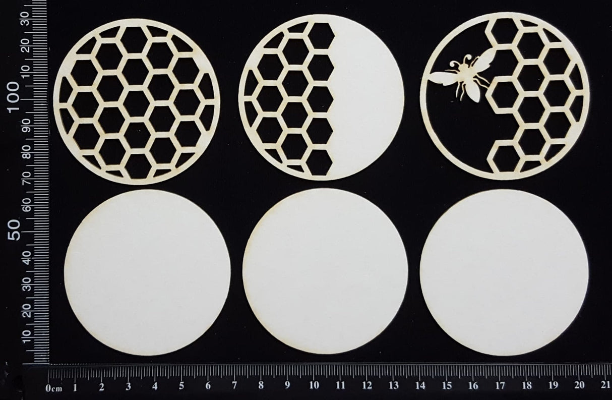 Artist Trading Coin Set - BL - White Chipboard