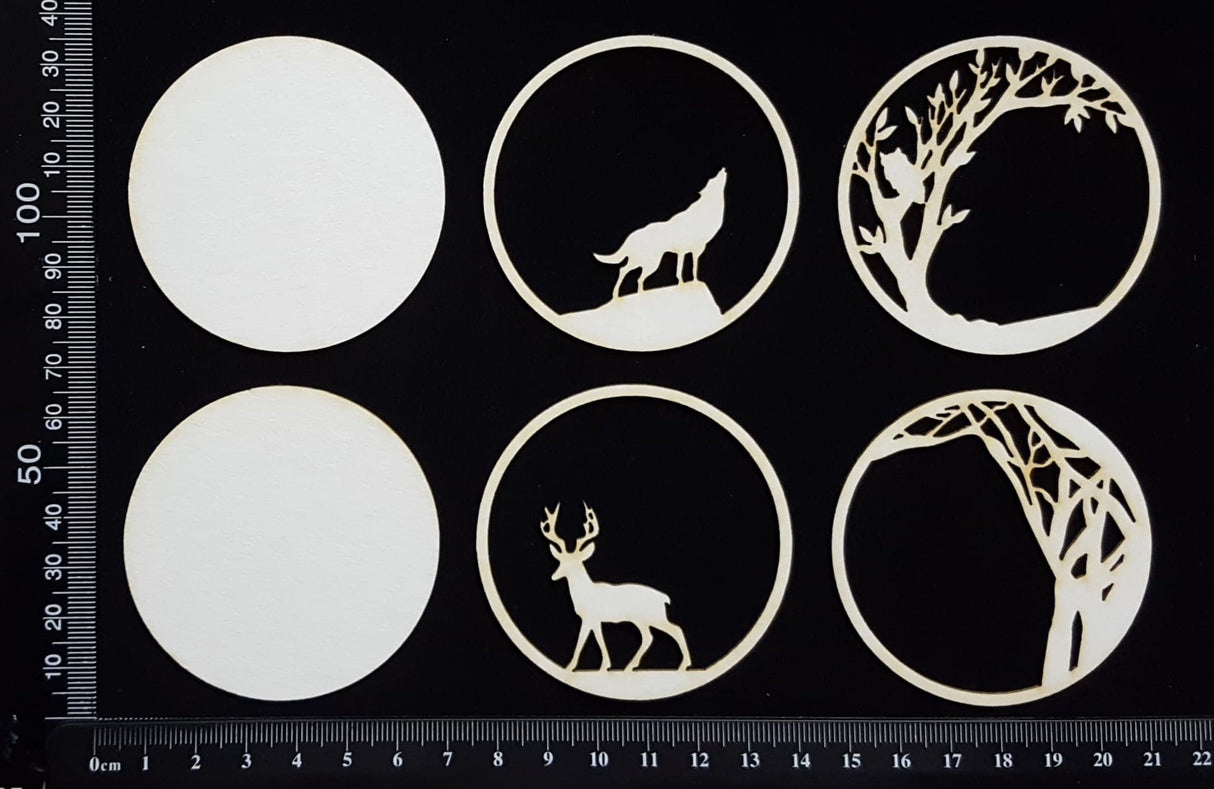 Artist Trading Coin Set - CR - White Chipboard