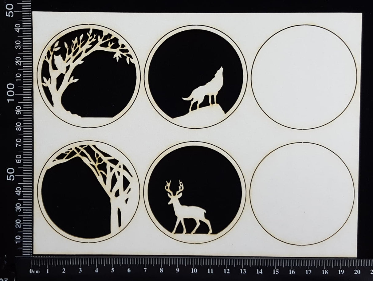 Artist Trading Coin Set - CR - White Chipboard