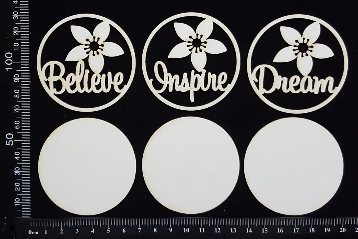 Artist Trading Coin Set - DA - White Chipboard