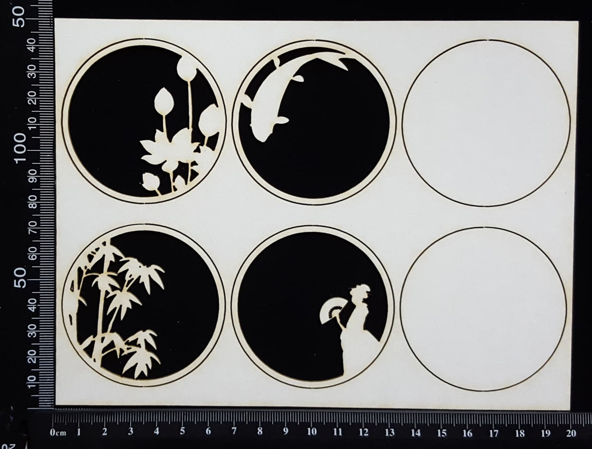 Artist Trading Coin Set - DH - White Chipboard