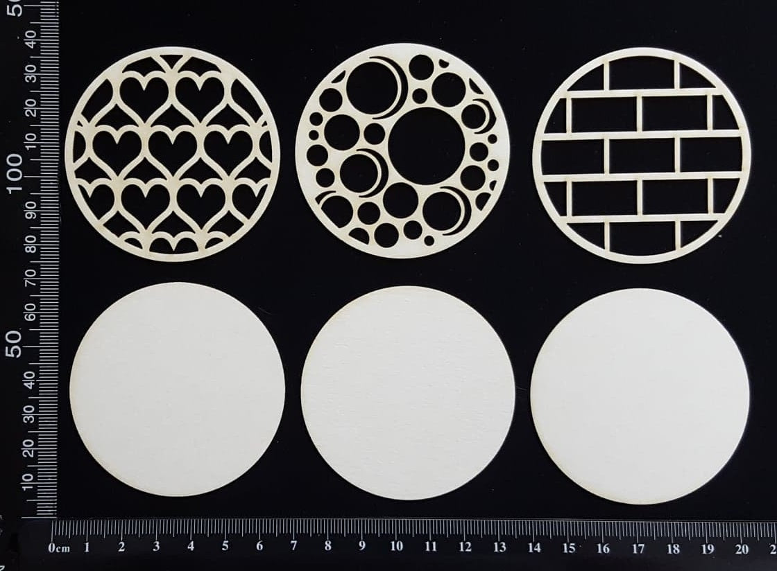 Artist Trading Coin Set - FB - White Chipboard