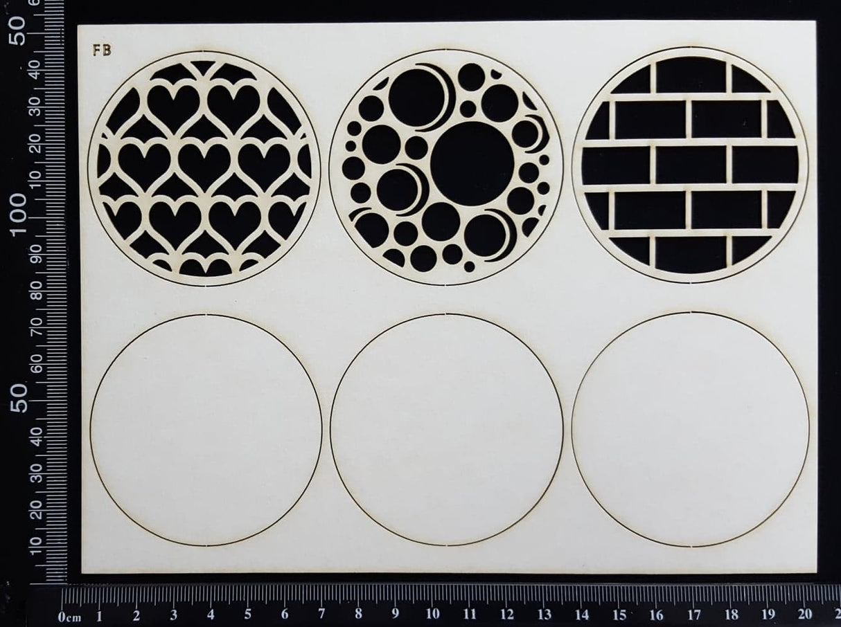 Artist Trading Coin Set - FB - White Chipboard