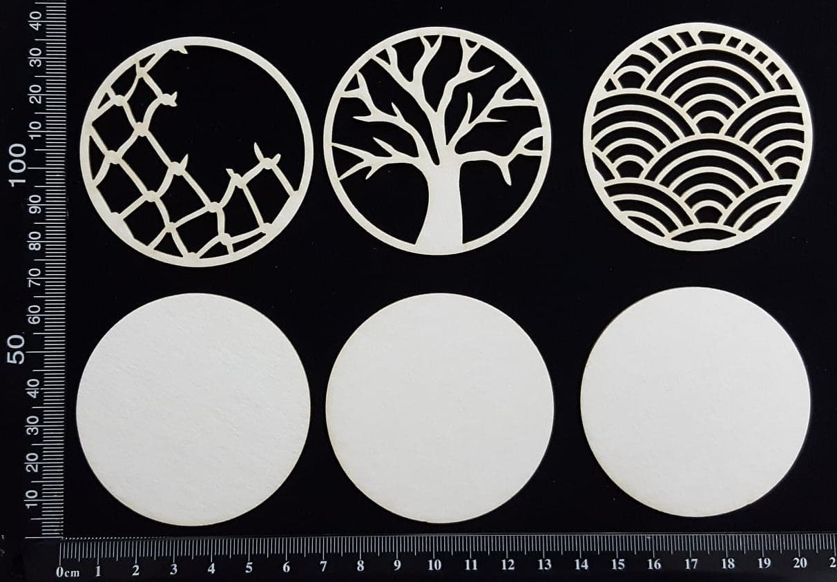 Artist Trading Coin Set - FI - White Chipboard